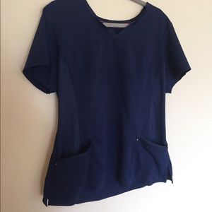 Navy Blue Scrub Top